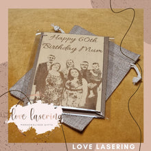 Load image into Gallery viewer, Personalised Family Wooden Photo Card