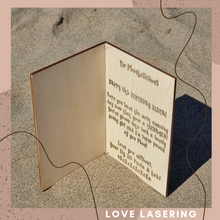 Load image into Gallery viewer, Personalised Wooden Photo Card
