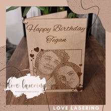 Load image into Gallery viewer, Couple Wooden Photo Card