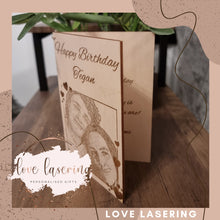 Load image into Gallery viewer, Couple Wooden Photo Card