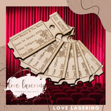 Load image into Gallery viewer, Personalised Keepsake Ticket Coupon Voucher