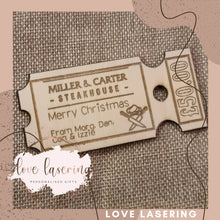 Load image into Gallery viewer, Personalised Keepsake Ticket Coupon Voucher