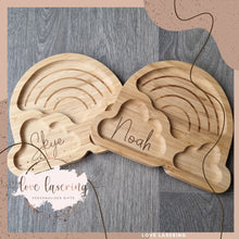 Load image into Gallery viewer, Personlised Wooden Rainbow Plate