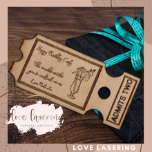 Load image into Gallery viewer, Personalised Keepsake Ticket Coupon Voucher