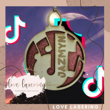 Load image into Gallery viewer, Personalised 'TikTok inspired' Tree Decoration