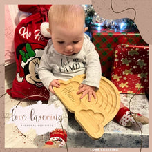 Load image into Gallery viewer, Personlised Wooden Rainbow Plate