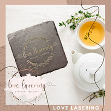 Load image into Gallery viewer, Personalised Company Logo Slate Coaster
