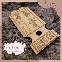 Load image into Gallery viewer, Personalised Keepsake Ticket Coupon Voucher
