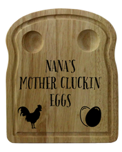 Load image into Gallery viewer, Personalised Wooden Egg Breakfast Board
