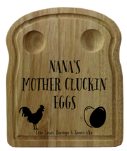 Load image into Gallery viewer, Personalised Wooden Egg Breakfast Board
