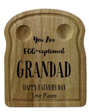 Load image into Gallery viewer, Personalised Wooden Egg Breakfast Board
