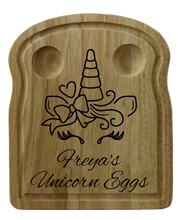 Load image into Gallery viewer, Personalised Wooden Egg Breakfast Board
