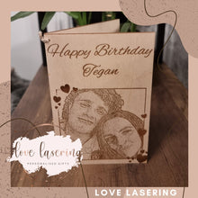 Load image into Gallery viewer, Valentines Wooden Photo Card
