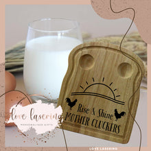Load image into Gallery viewer, Personalised Wooden Egg Breakfast Board
