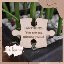 Load image into Gallery viewer, Personalised puzzle piece, wallet keepsake token
