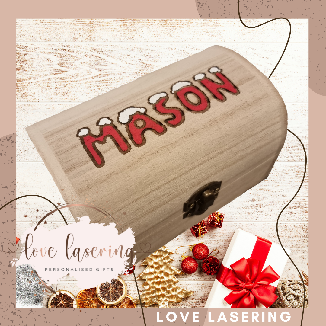 Wooden Chest Gift Box, Christmas Eve Box