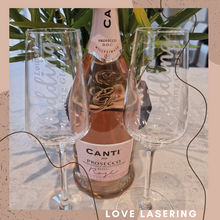 Load image into Gallery viewer, Mr &amp; Mrs Engagement Wedding Champagne Glass Set
